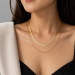 Double -Layered Snake Bone Chain Necklace