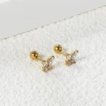 Mini Muse gold CZ stud earrings collection Kenya
