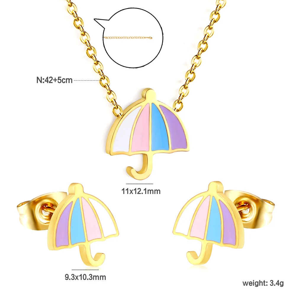 Umbrella Jewellery Set - Tricia Jewellery-d13e-41cb-a428-7ced5ea7531c Umbrella gold jewellery set Kenya - necklace and earrings